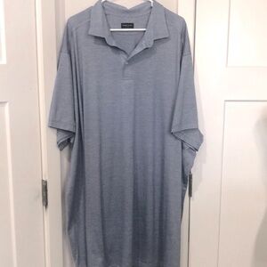 Proper Cloth Pinehurst Blue Melange Cotton & Tencel Jersey Knit. Size XXL